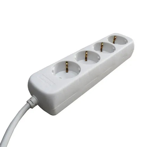 Stekkerdoos wit 4-voudig met kinderbeveiliging - 5.0 meter