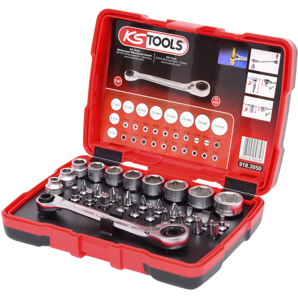 Ks tools Assortiment mini-ratelsleutels met dubbele ringsleuteluiteinden 31-delig