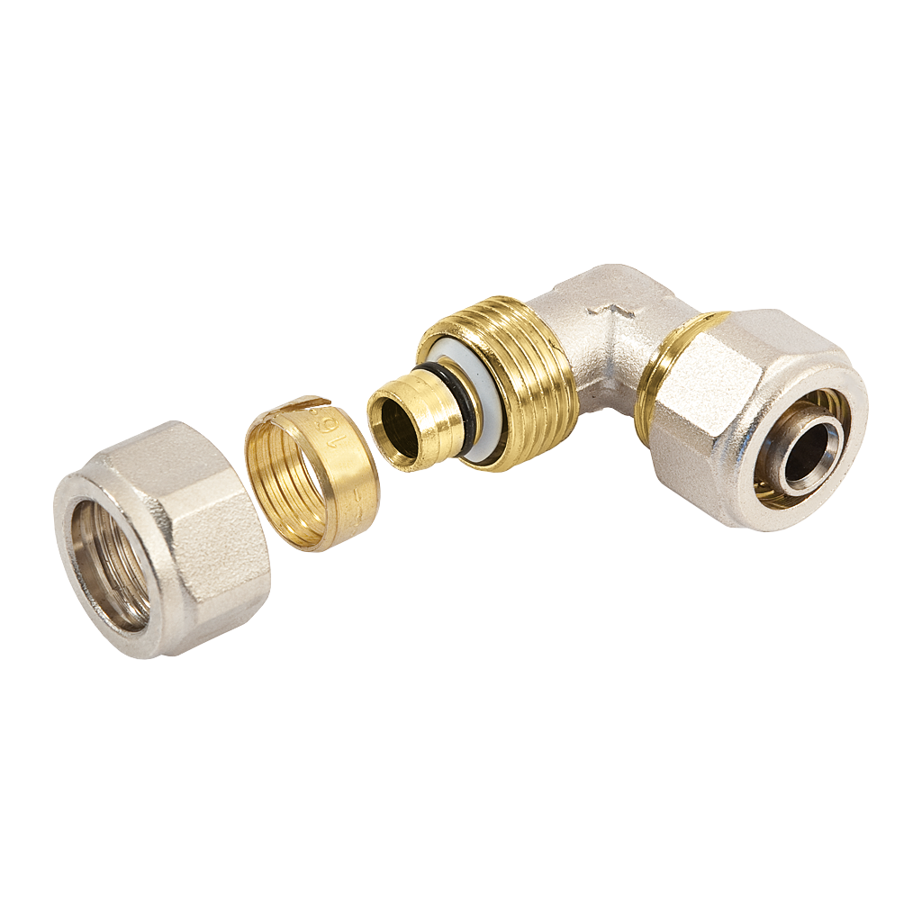 Alu knelfitting knie 16 mm x 16 mm