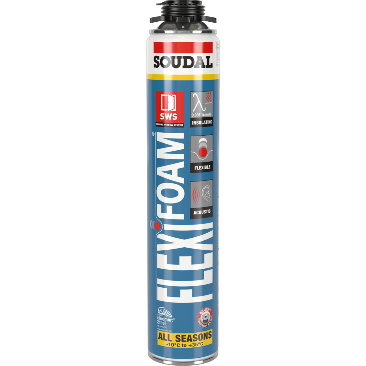 Soudal flexifoam 750 ml gun Elastische isolatie schuim