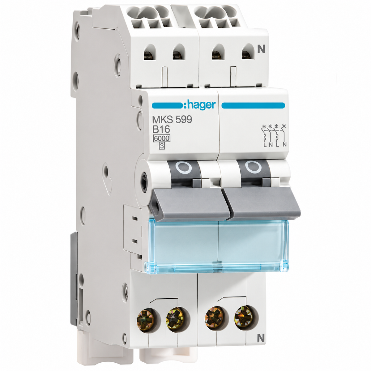 Hager fornuisgroep B16 2P+2N (MKS599)