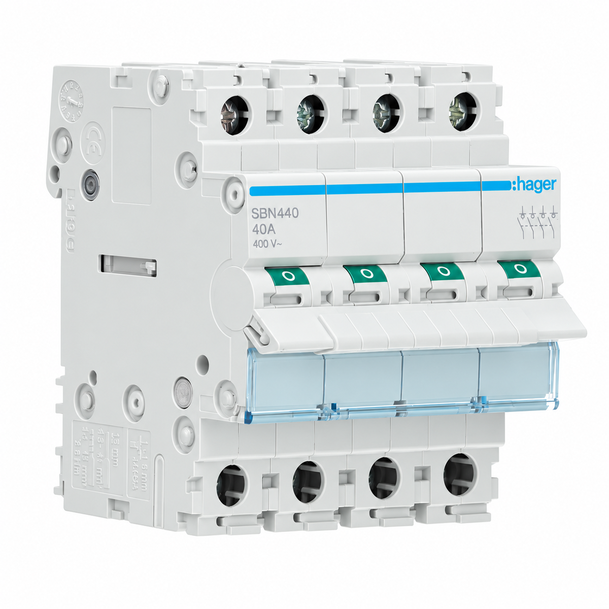 Hager Hauptschalter 4-polig 40A (SBN440)