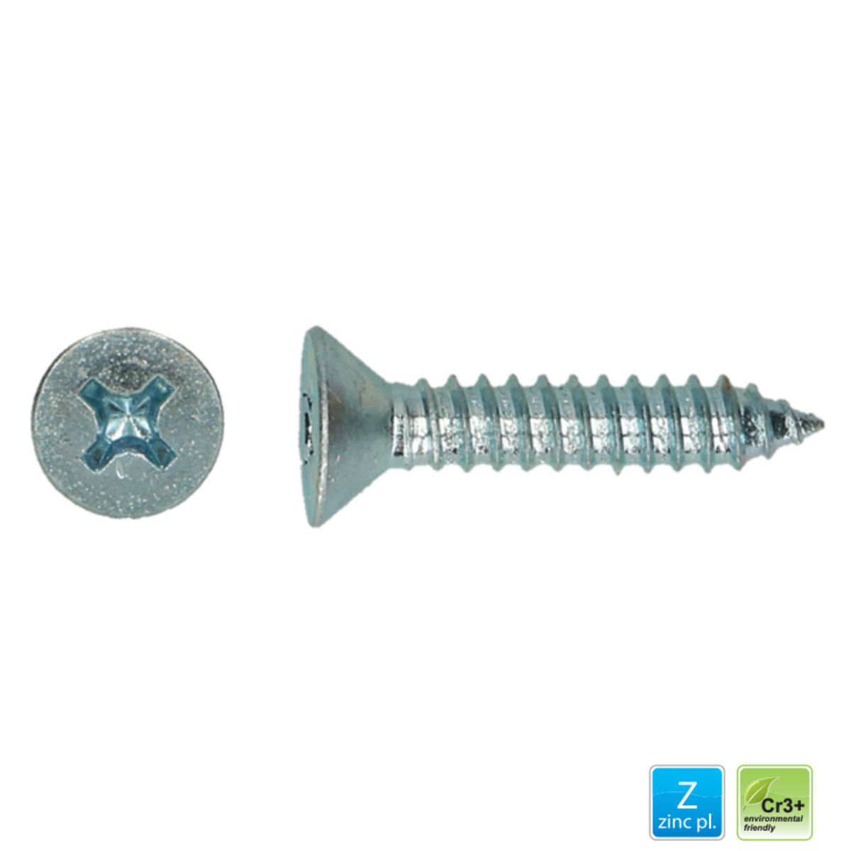 Zelftappende schroef DIN 7982 Verzinkt Metaal & Kunstof 4,8 x 50 mm