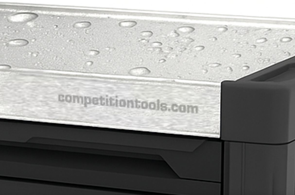 KS Tools Competition Werkzeugwand inkl. Edelstahl-Arbeitsplatte und Werkzeugwagen