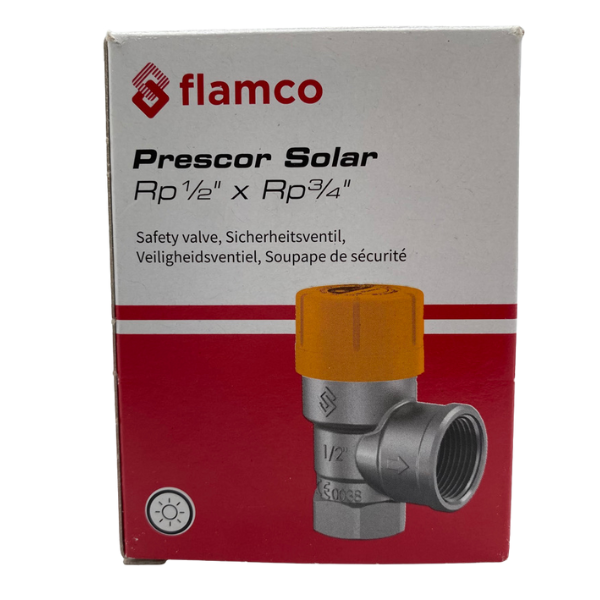 Overstortventiel 6 bar 1/2 x 3/4 Solar