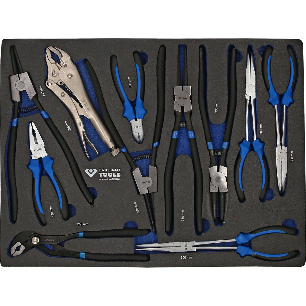 Brilliant tools Gereedschapswagen met 7 schuifladen gevuld 225 gereedschappen, bedrijfswagens