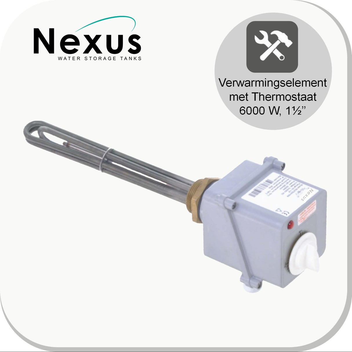 Elektrisch verwarmingselement – 6 kW 400V met thermostaat