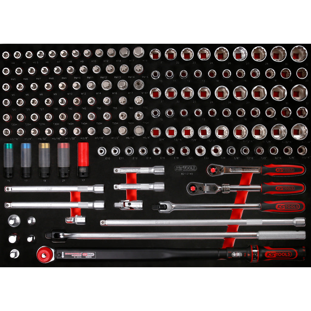 KS Tools Gereedschapwagen Performance 45P met 14 schuifladen GEVULD 950 Delig