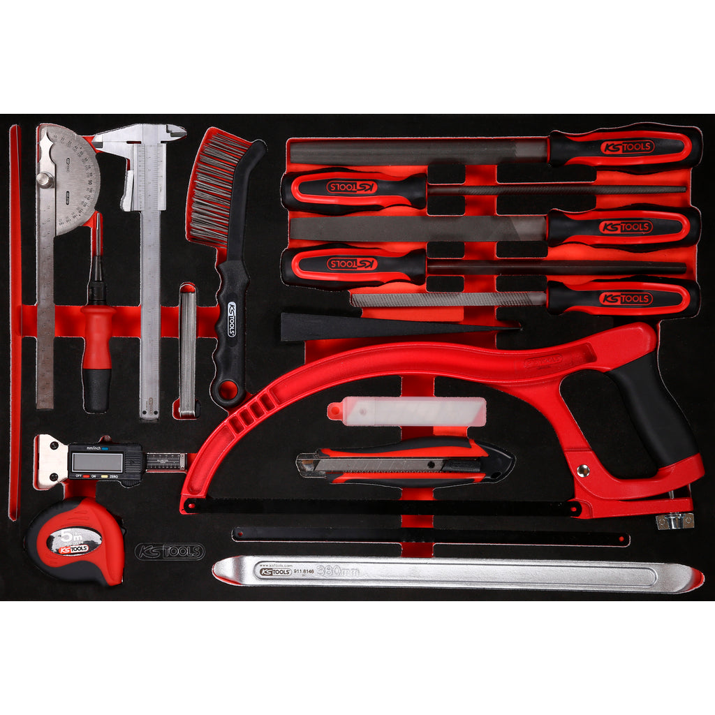 KS Tools Gereedschapwagen Performance 45P met 14 schuifladen GEVULD 950 Delig