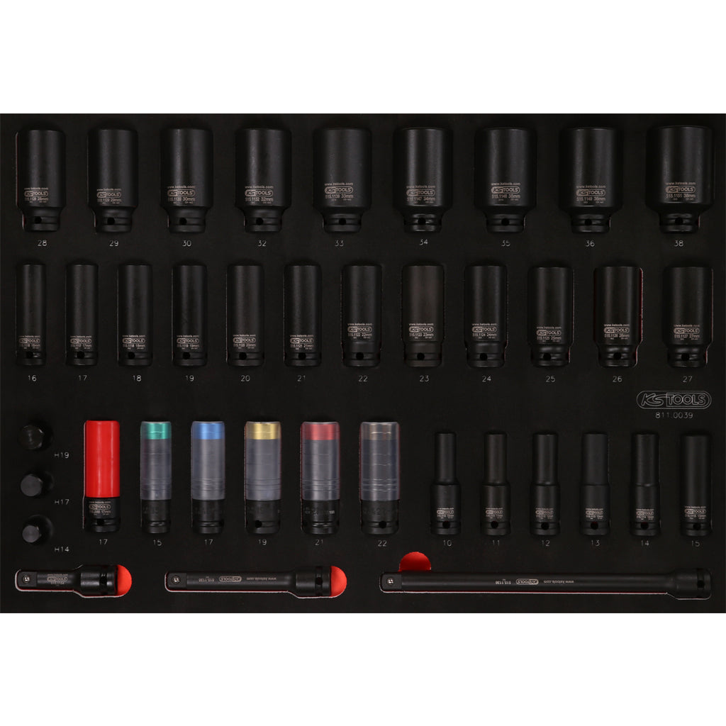 KS Tools Gereedschapwagen Performance 45P met 14 schuifladen GEVULD 950 Delig