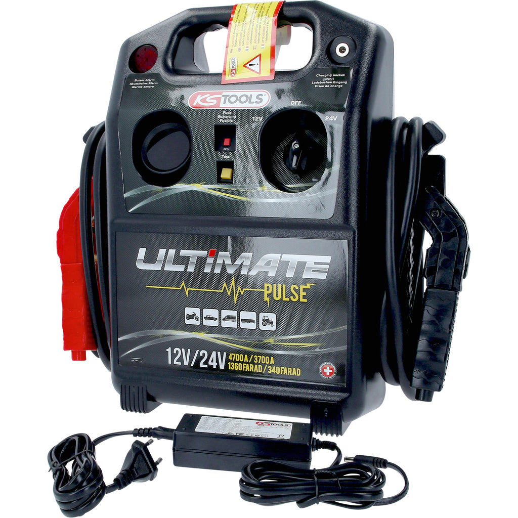 Jumpstarter mobiel starthulpapparaat 12V 24V condensator booster 4.700 A 3.700 A Werkplaats