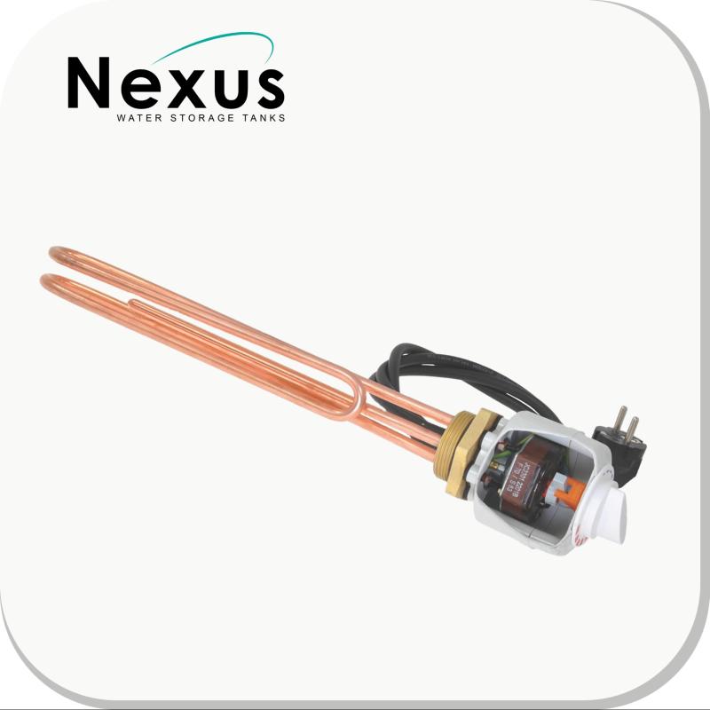 Elektrisch verwarmingselement koper – 0,5 kW 230V met thermostaat