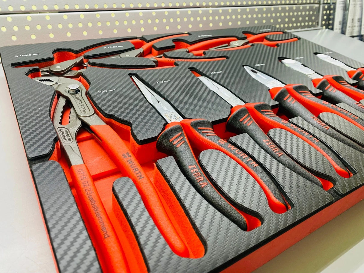Würth tangenset 10 delig carbon inlay