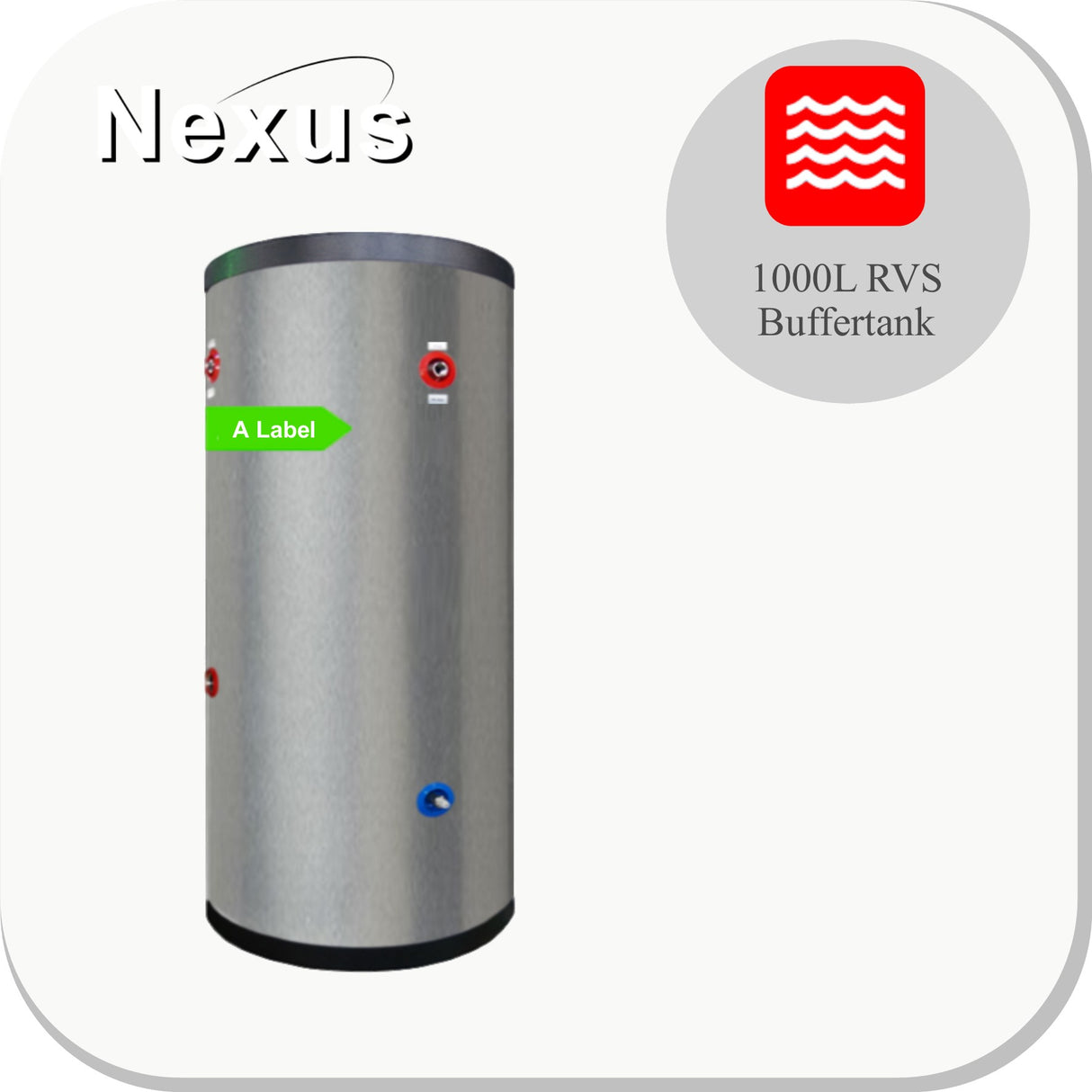 Nexus RVS buffervat 1000 liter