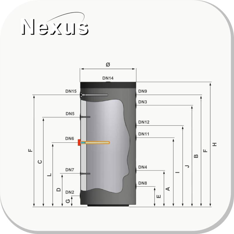 Nexus RVS buffervat 1000 liter
