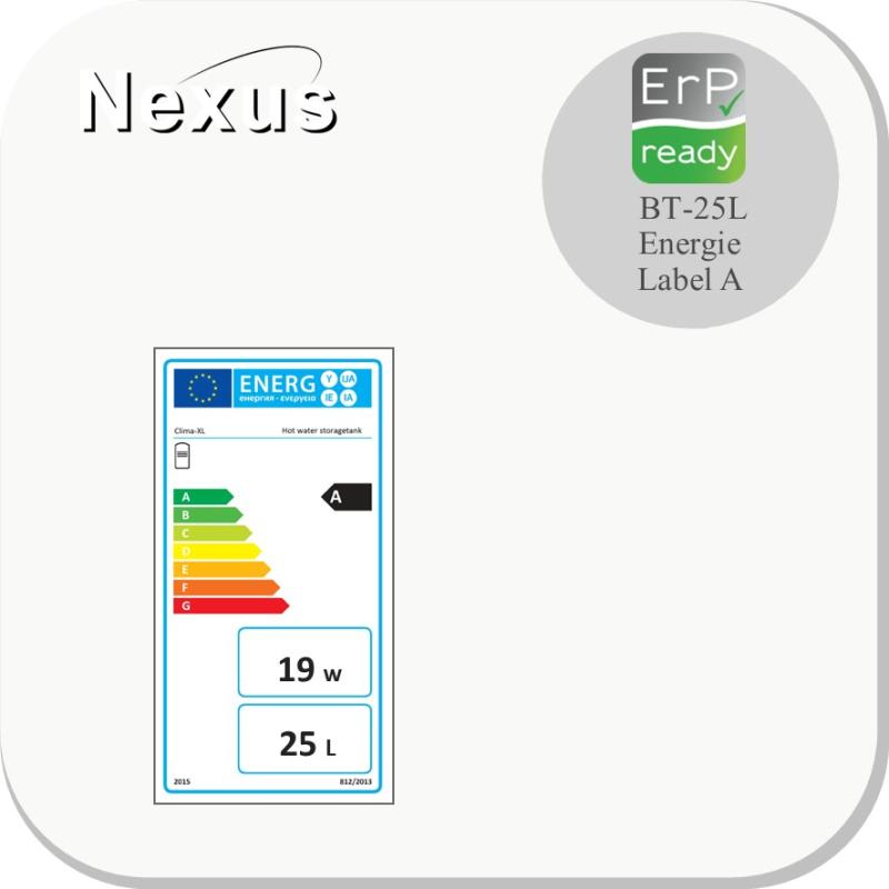 Nexus RVS buffervat 25 liter Vloer & wand montage