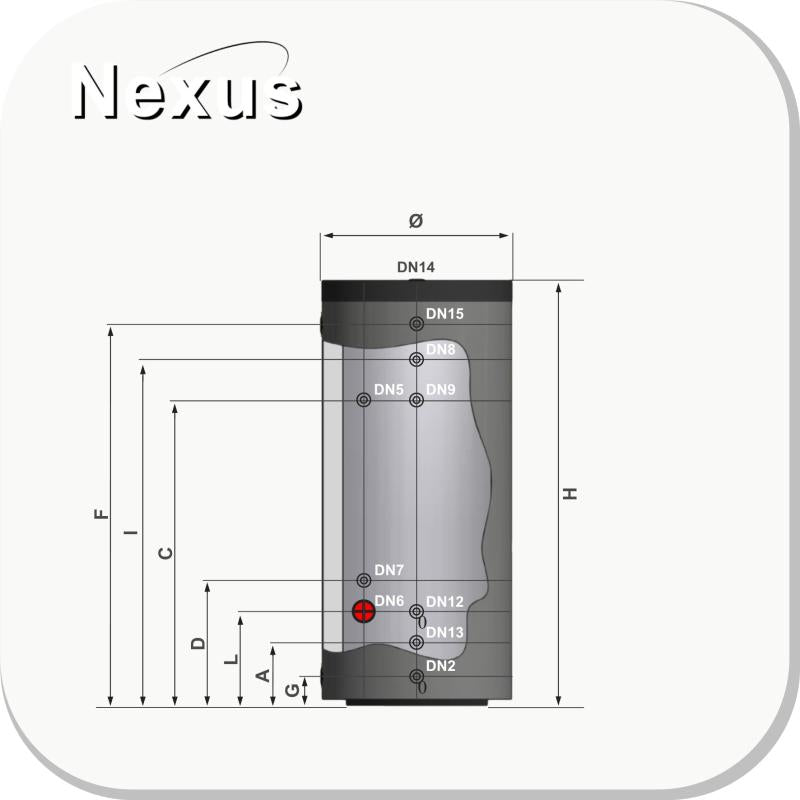 Nexus RVS buffervat 500 liter