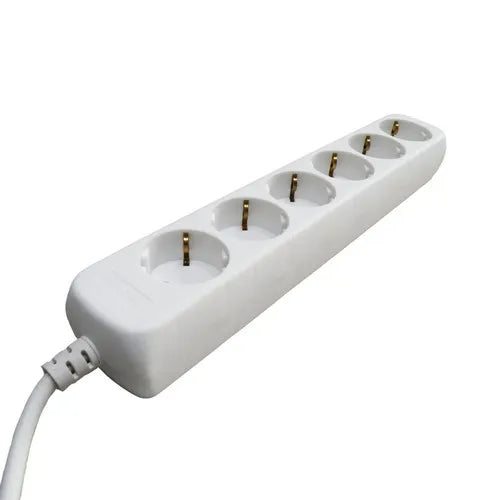 Stekkerdoos wit 6-voudig met kinderbeveiliging - 3.0 meter