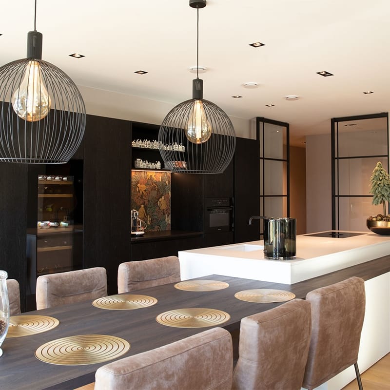 Inbouwspot kantelbaar vierkant Recessed/trimless 50mm zwart mat