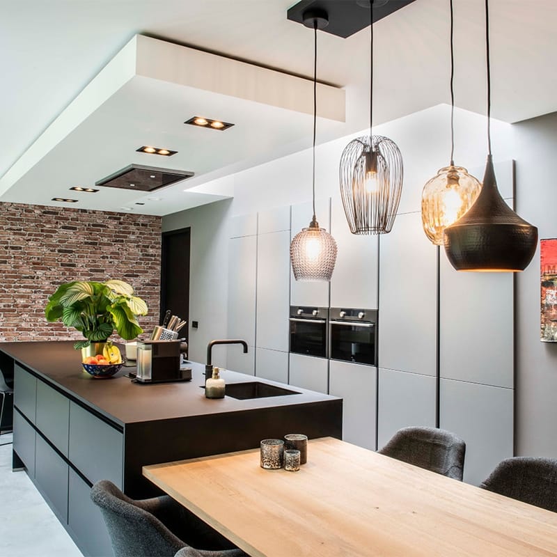 Inbouwspot kantelbaar vierkant Recessed/trimless 50mm zwart mat