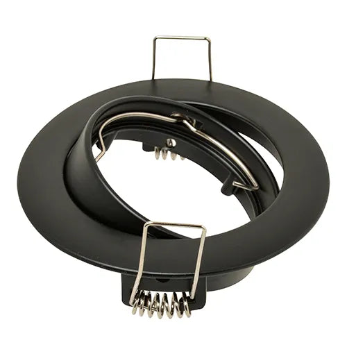 Inbouwspot kantelbaar Ø50mm lamp aluminium zwart mat