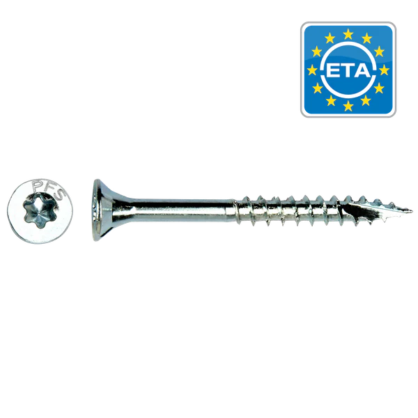 Professionele houtschroeven Torx VZ deeldraad met boorpunt en freeskop