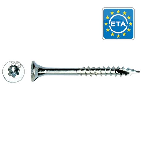 Professionele houtschroeven Torx VZ deeldraad met boorpunt en freeskop