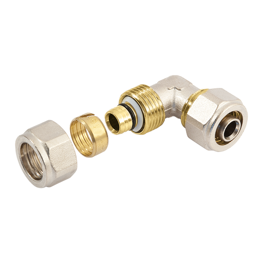 Alu knelfitting knie 16 mm x 16 mm