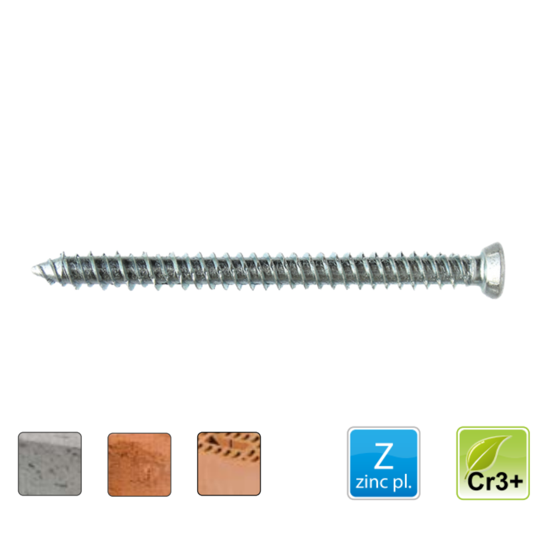 Rahmenschrauben ohne Dübel 7,5 x 212 Torx 30 Senkkopf