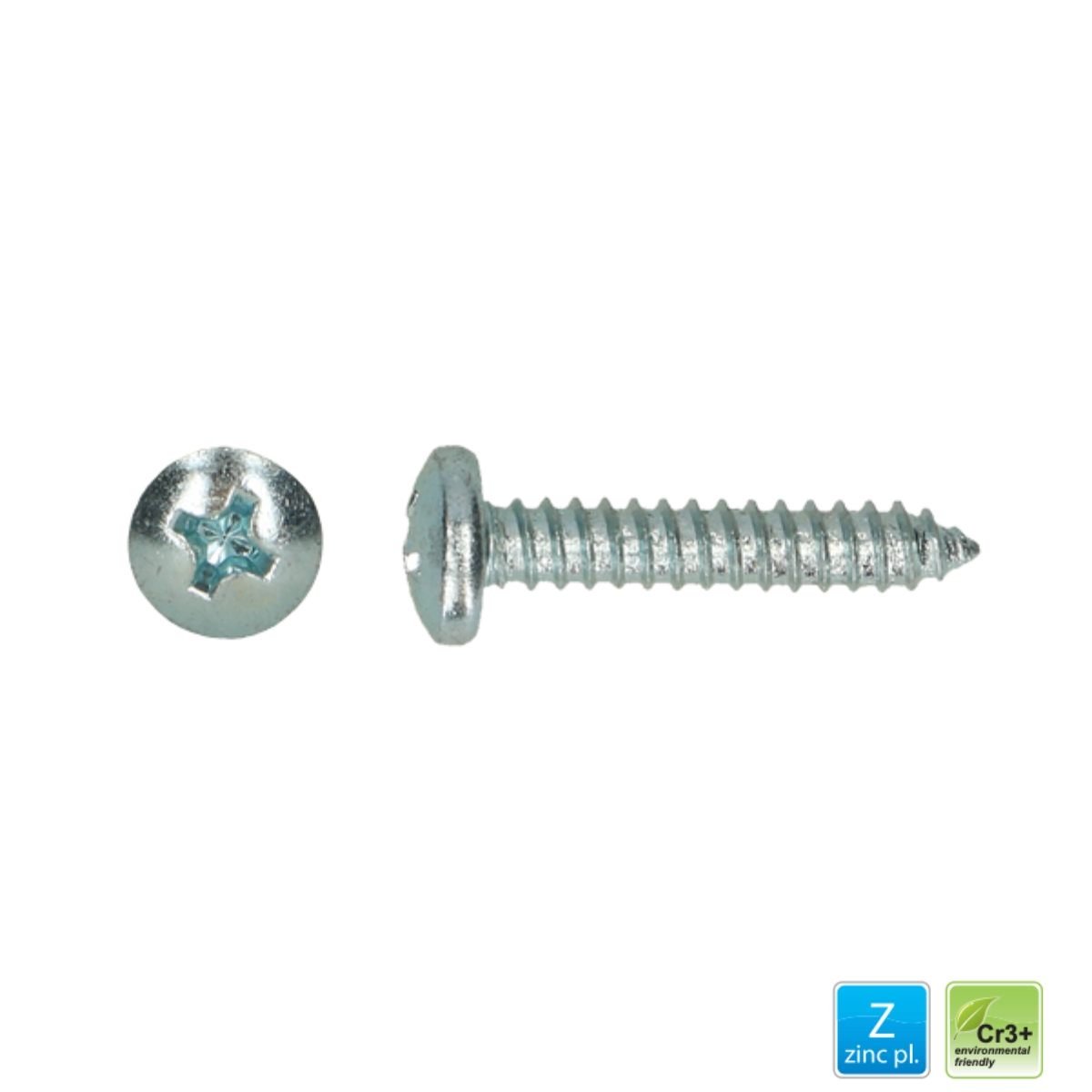 Zelftappende schroef met bolkop DIN 7981 Verzinkt 4,8 x 13 mm