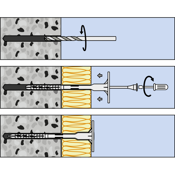 Isolatieplug met schroef Ø 8x95mm