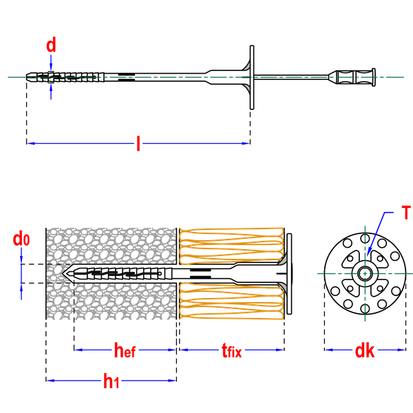 Isolatieplug met schroef Ø 8x95mm