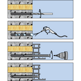 Rahmenschrauben ohne Dübel 7,5 x 212 Torx 30 Senkkopf