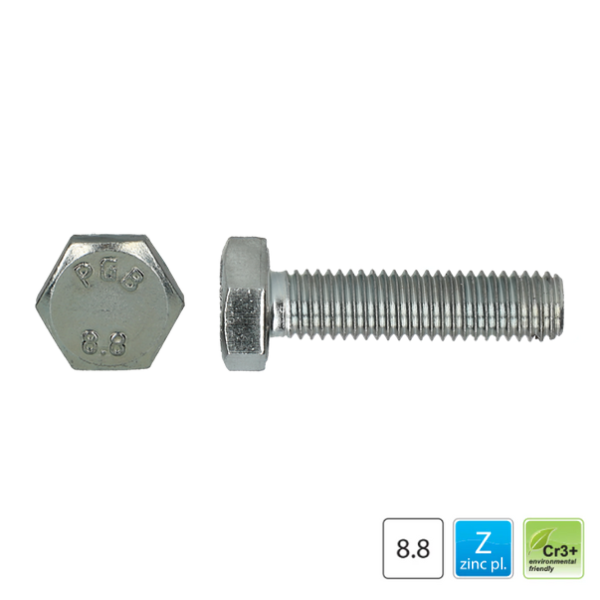 Zeskantbout M6x50 DIN933 voldraad 8.8