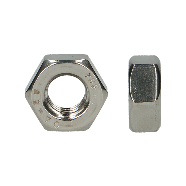 Zeskantmoeren DIN 934 metrisch A2 Roestvrijstaal Inox M10 200 stuks