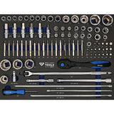 Brilliant tools Gereedschapswagen met 7 schuifladen gevuld 225 gereedschappen, bedrijfswagens