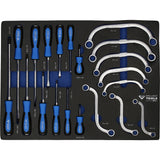 Brilliant tools Gereedschapswagen met 7 schuifladen gevuld 225 gereedschappen, bedrijfswagens