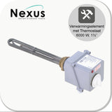 Elektrisch verwarmingselement – 6 kW 400V met thermostaat