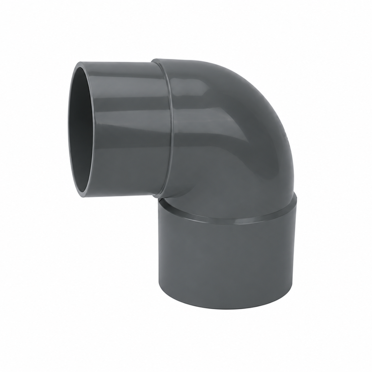 Wavin PVC bocht 88° HWA mof-verjongd spie lijm 80mm - grijs