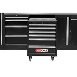KS Tools Competition Werkzeugwand inkl. Edelstahl-Arbeitsplatte und Werkzeugwagen