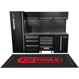 KS Tools Competition Werkzeugwand inkl. Edelstahl-Arbeitsplatte und Werkzeugwagen