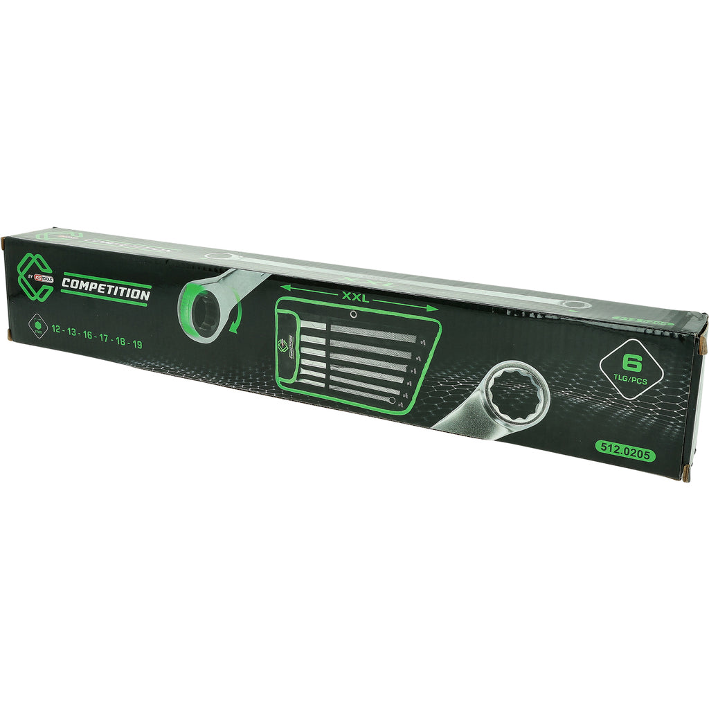 Ratelringsleutelset, 6-dlg xxl competition