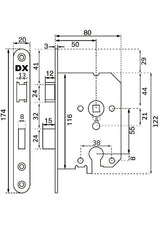 Insteek binnendeur dag & nacht slot wit