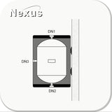 Nexus RVS buffervat 50 liter Vloer & wand montage