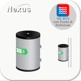Nexus RVS buffervat 50 liter Vloer & wand montage