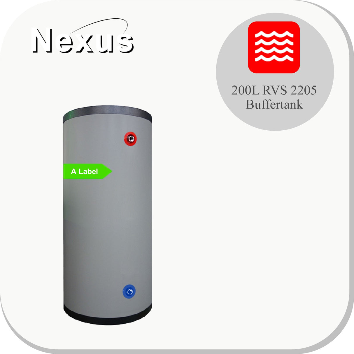 Nexus RVS buffervat 300 liter