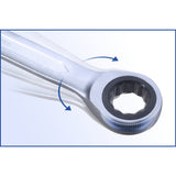 Ratelringsleutelset, 12 delig, 8 - 19 mm