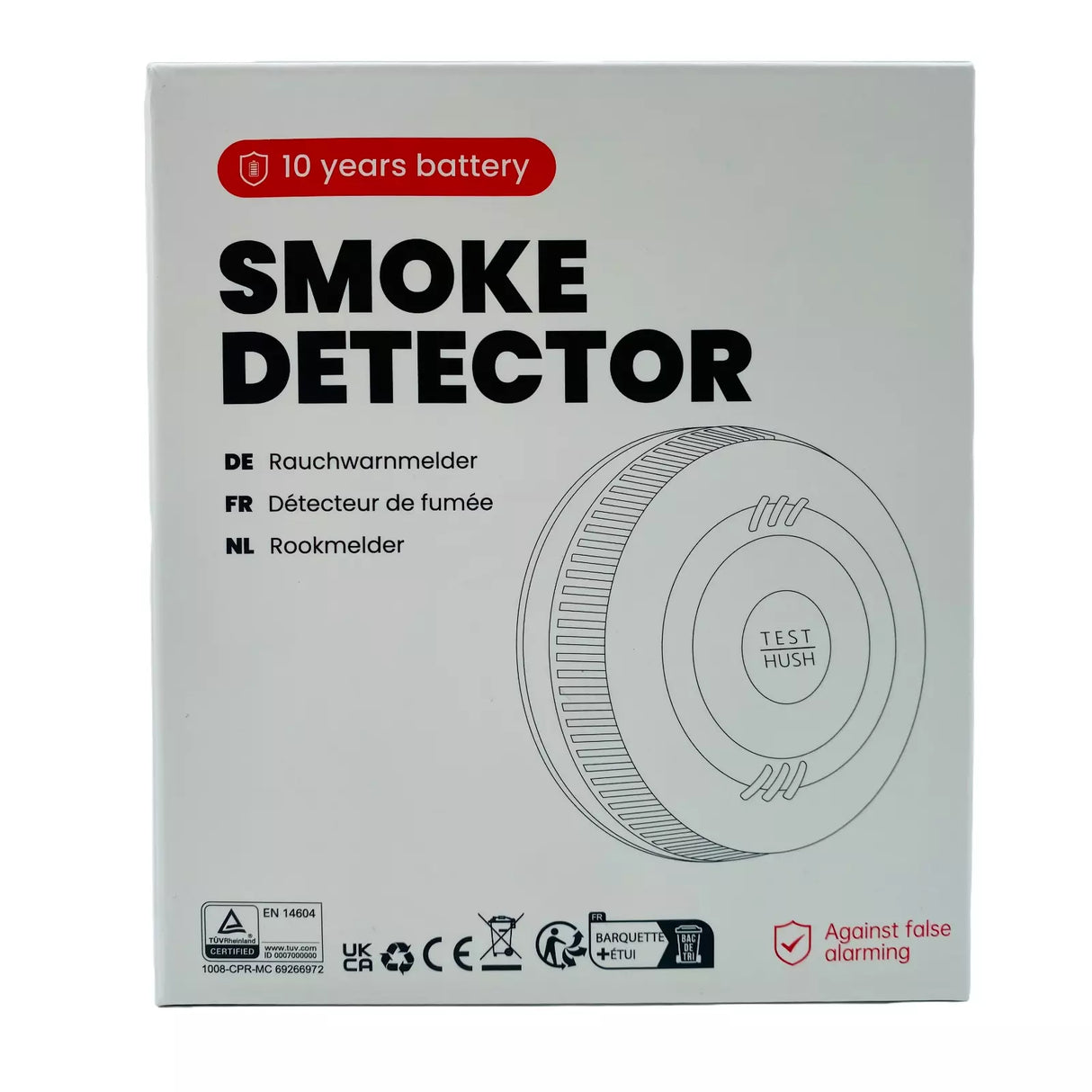 Jkws Smoke detector 10 year battery lithium ion