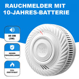 Jkws Smoke detector 10 year battery lithium ion
