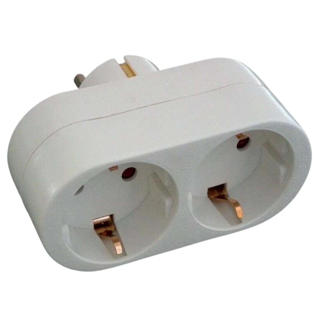 Verdeelstekker 2-voudig horizontaal x verticaal